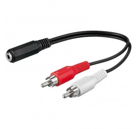 CAVO STEREO MANHATTAN JACK 3.5/2xRCA 0.20 MT