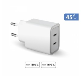 FORCE CARICA RETE DOPPIO USB-C+C 45W